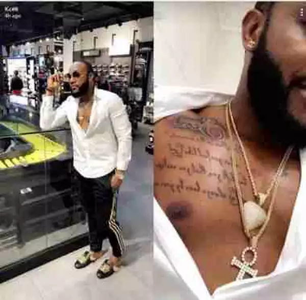 Cool Or Nah? See The Tattoo On Kcee’s Chest (Photos)